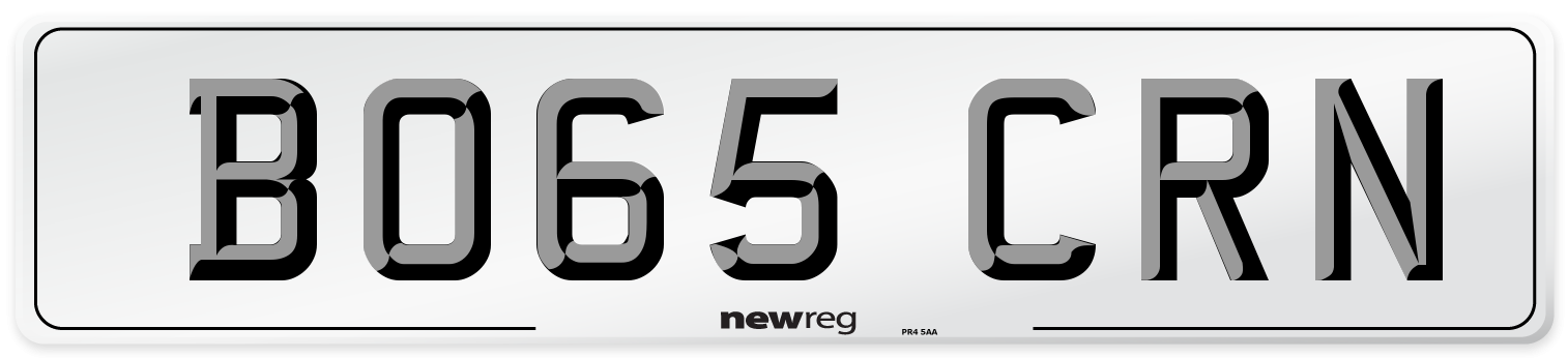 BO65 CRN Number Plate from New Reg